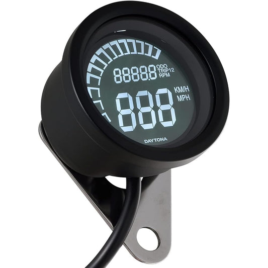 Daytona VELONA Motorcycle Electric Speedometer/Tachometer Black Body φ60 399km/h 20000rpm Display 21977