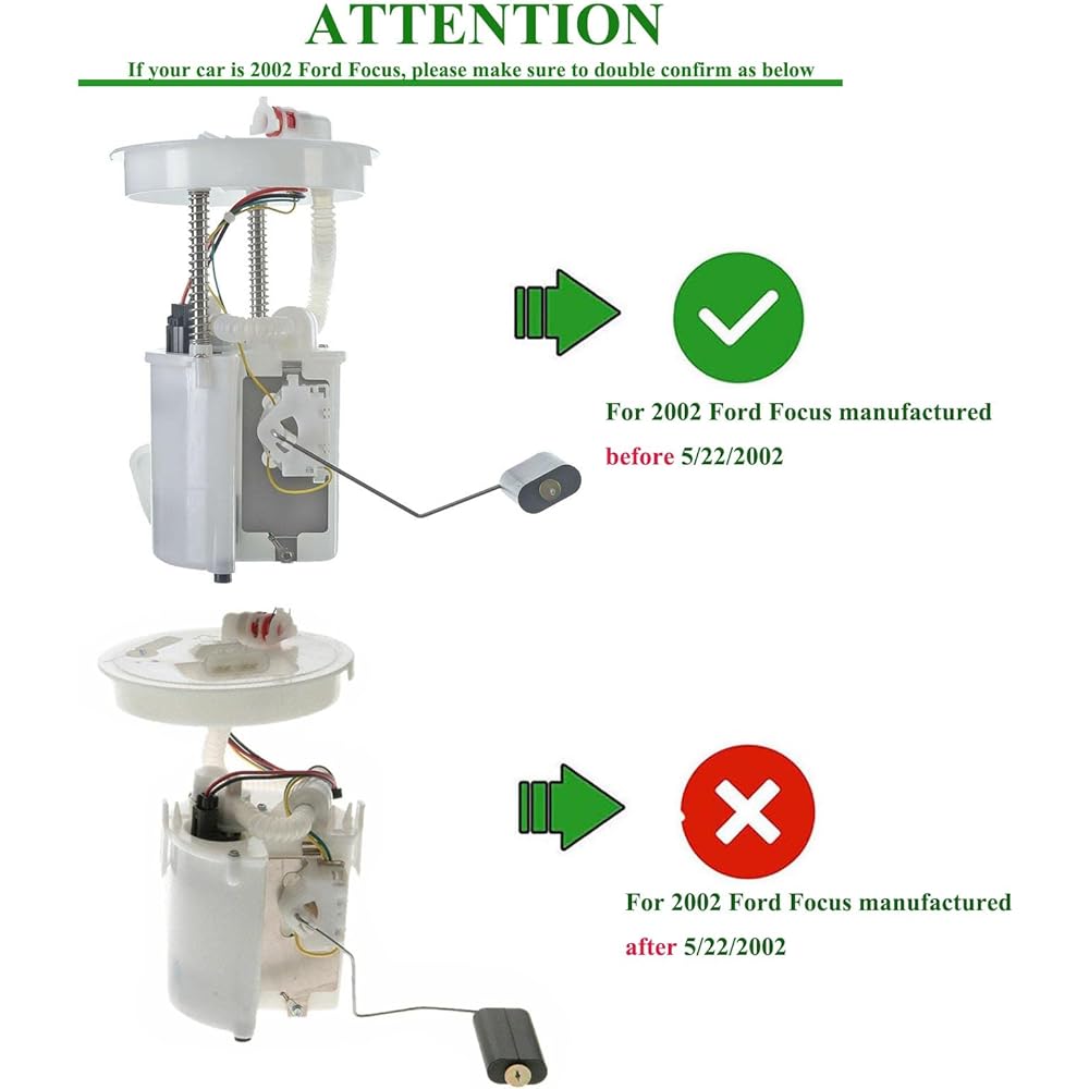 Ford Focus 2000-2002 L4 2.0L electric fuel pump assembly