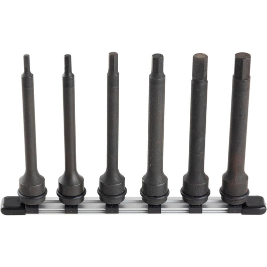 TONE Long hexagon socket set for impact (with holder) HAH406L Drive angle 12.7mm (1/2") Contents 6 items