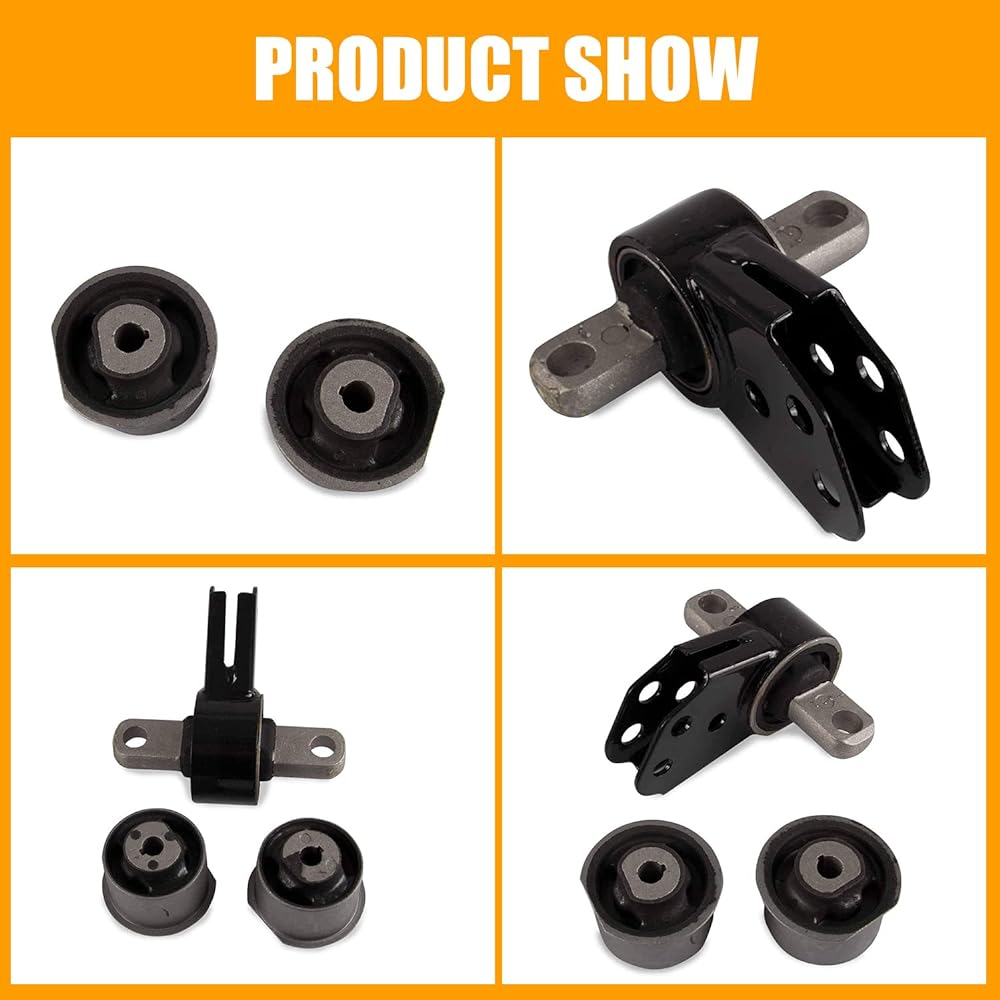 RANSOTO Front Differential Mount Front Axle Mount 1 & 2 Front Axle Bush with 2 2005 2007 2008 2009 2010 Jeep Grand Cherokie Commander Replacement 52114354AA 52089516AB