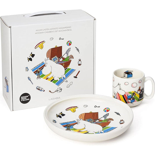 [Regular Imported Product] Arabia Moomin (Moomin by ARABIA) Tableware Set (Mug & Plate) Children Set Moomin (Boxed) 1023462