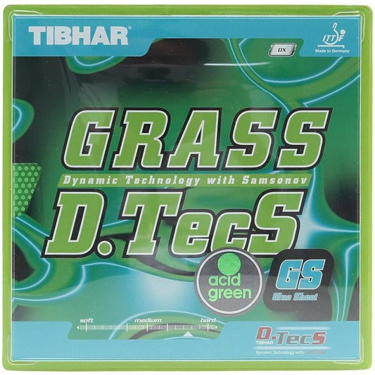 TIBHAR Table Tennis Rubber Glass D.TecS GS BT018-GS-GRN (Green/4S/Men's, Lady's, Jr)