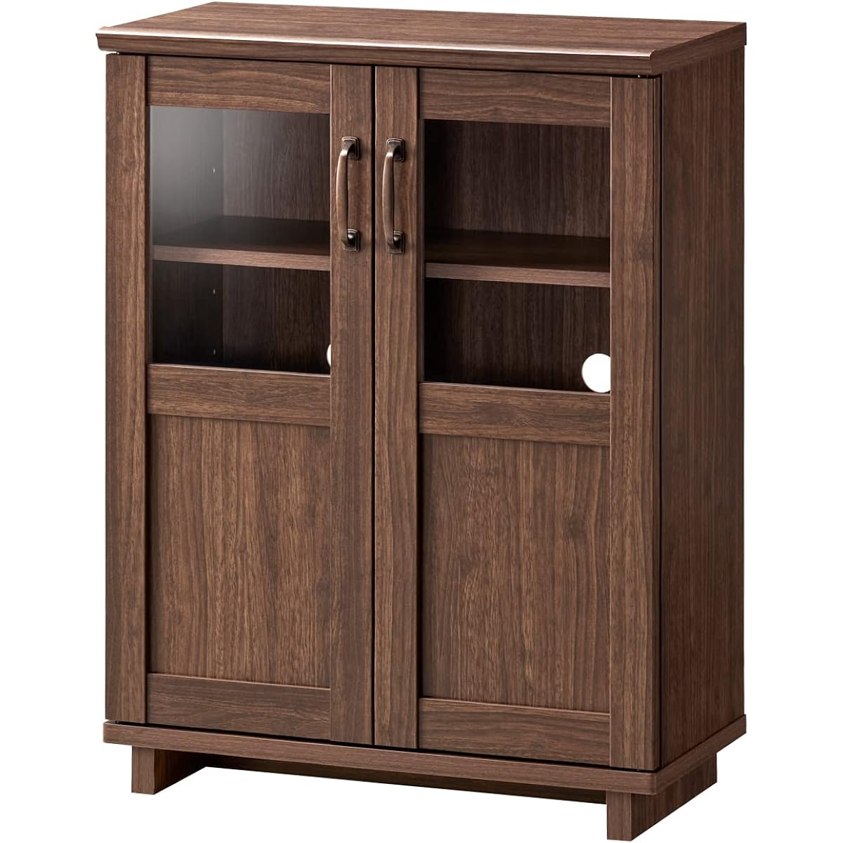 Asahi Wood Processing Cabinet Cosalo Width 58.7 x Depth 30.6 x Height 78.1cm Brown Vintage Style COC-8060CA-DB