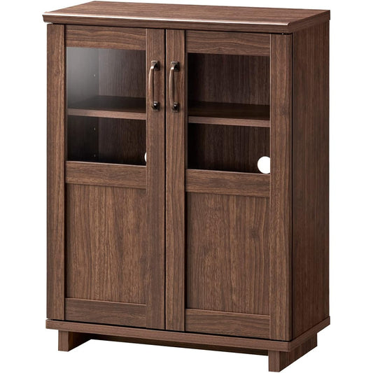 Asahi Wood Processing Cabinet Cosalo Width 58.7 x Depth 30.6 x Height 78.1cm Brown Vintage Style COC-8060CA-DB