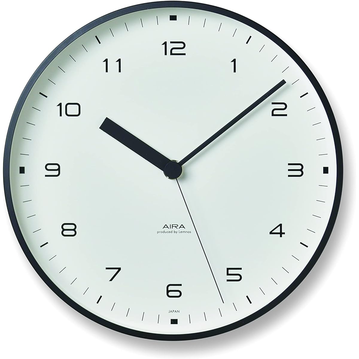 Lemnos Wall Clock AIRA Analog Aluminum White LC18-03 WH Lemnos φ200×d40mm