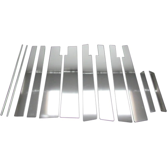 BRIGHTZ Voxy 70 75 Super Mirror Plated Pillar Panel Cover 12PC with Visor [PIL-SIL-266] ZRR70G ZRR75G ZRR75W ZRR70W ZRR R70 R75 Voxy Boxy Boxy 4588