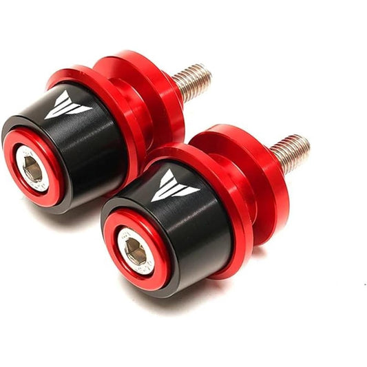 Bike Stand Swing Arm Slider 6mm Motorcycle CNC Swing Arm Spool Slider Stand Screw For MT-03 MT03 MT09 MT-09 MT 03 09 FZ09 FZ-09 TRACER MT09 (Color: Red)