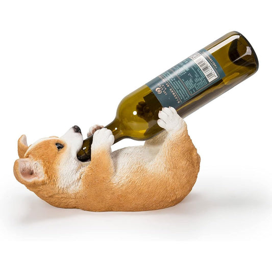 Fujisho Animal Wine Bottle Holder Dog Corgi Wine Rack Wine Stand Interior F21127