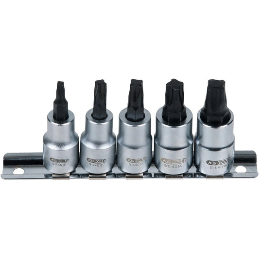 KS TOOLS MTSMORTORq® screws set 3/8" Bit socket set for MTS MORTORq® screws 5 pcs. 911.4010