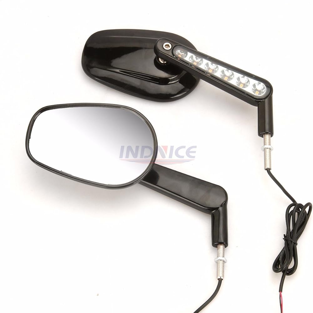 Black Rear View Mirror LED Front Winker Harley Davidson VROD VRSCF 09-16