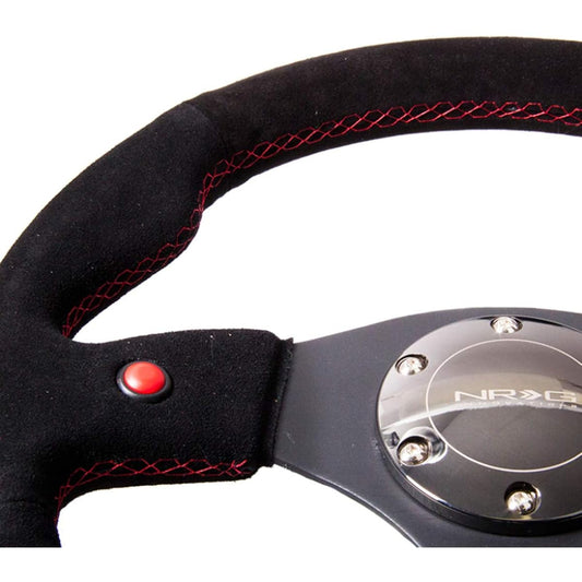 NRG Innovations RST-007S Enhanced Steering Wheel (320mm Sports Steering Wheel Blue Trim)