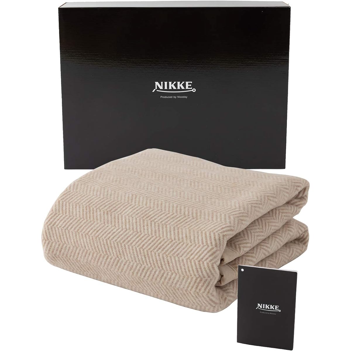 Nice Day Wool Blanket, Beige, Single (140 x 200 cm), 100% wool (fuzz part), Moisture absorbing and releasing, non-stuffy blanket, washable, NIKKE, Made in Japan, 56450105