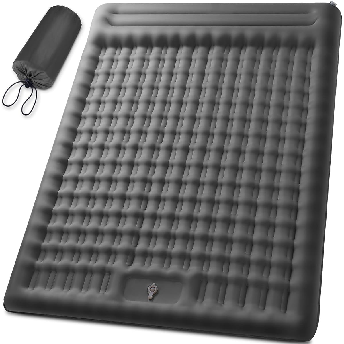 DTOETKD Air Mat Camping Mat [Approx. 196 x 135 x 12CM] Thick/Wide Size Air Mat Double Camping Mat with Pillow Outdoor Mat Suitable for Large Groups Sleeping in Car Mat 40D Nylon + TPU Fabric Compact Storage Convenient to Carry Storage Bag Included Japane