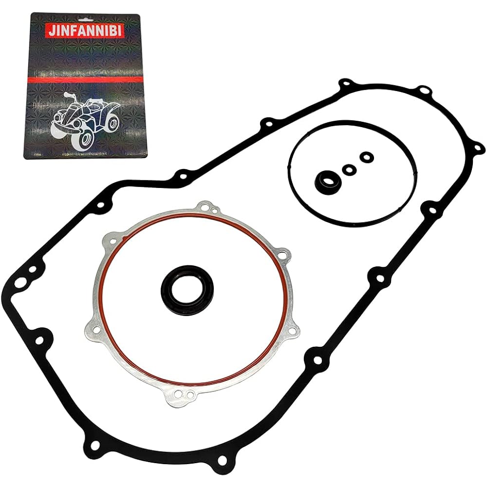 Clutch Primary Cover Gasket Seal Kit Compatible with Harley-Davidson Dyna FXD FLSTF FXST Softail Fatboy 2006-2017