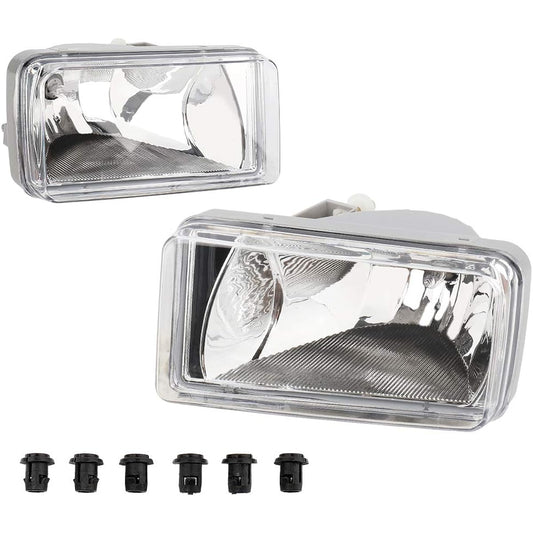 IRONTEK Clear Lens Fog Light Assembly 2007- 2014 Chevrolet Syl Ballad 2007-2008 Cadillac Es Calade 2007-2014 type GMC Sierra 1 set Driving Fog Lump Pit