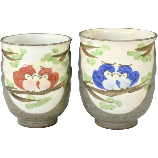 Kyoto ware, Kiyomizu ware, Kaho kiln, teacup, set teacup, powdered owl UCH727