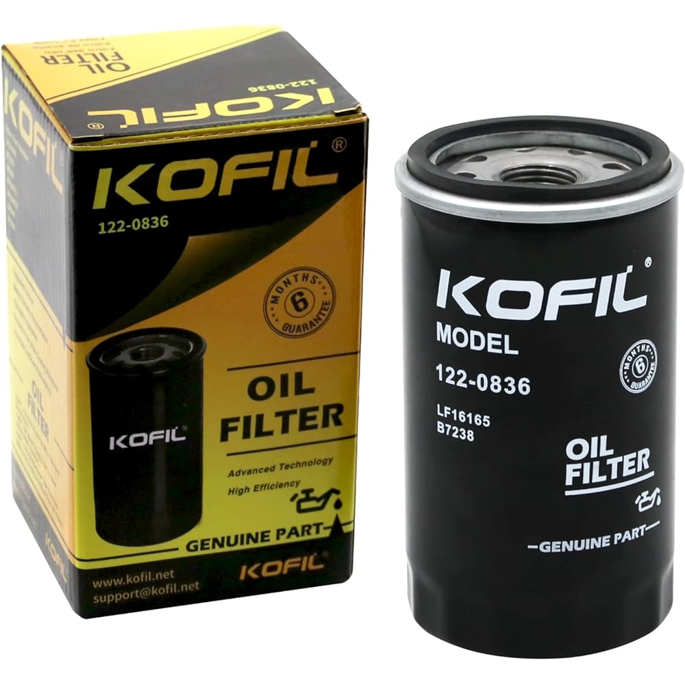 Kofil 122-0836 Oil Filter Fits RV QG 5500/7000 Series Generator Spin-on B7238 84398 PH2875 LF16165 PH10027 LF644 7398 57398 Replacement