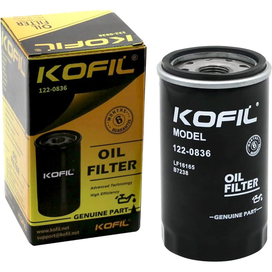 Kofil 122-0836 Oil Filter Fits RV QG 5500/7000 Series Generator Spin-on B7238 84398 PH2875 LF16165 PH10027 LF644 7398 57398 Replacement