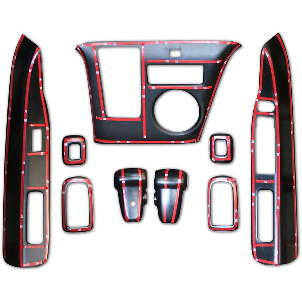 [Atley Wagon S321] 3D Interior Panel, 9 Pieces, Black Wood Grain