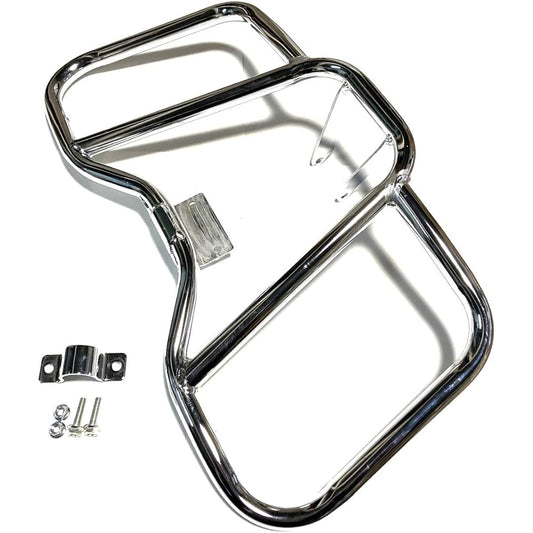 Suzuki Engine Guard Bumper Silver Plated Silver GN125 GN125H GN125-2F HJ125-8 etc. External Custom Parts (Silver Plated)