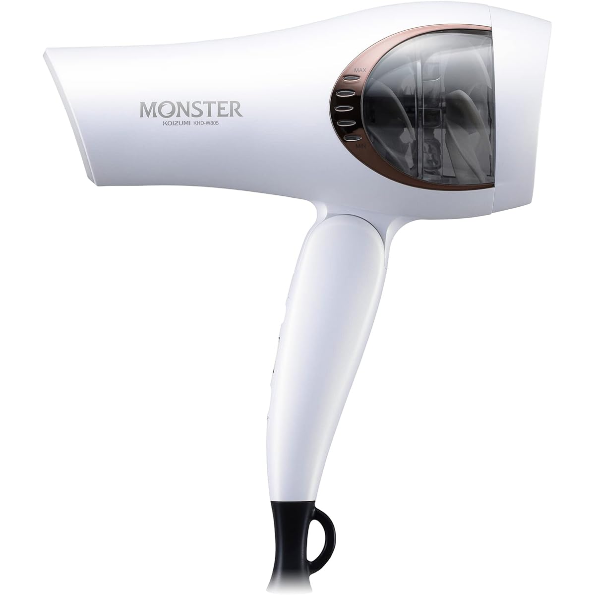 Koizumi Hair Dryer Monster, Large Air Volume, Quick Drying, Automatic Hot/Cold Switching, Negative Ion, White KHD-W805/W