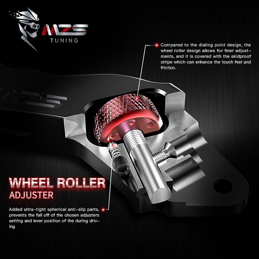 MZS Short Lever Wheel Roller Brake Clutch Adjustment Motorcycle-10 ME-1482-BK