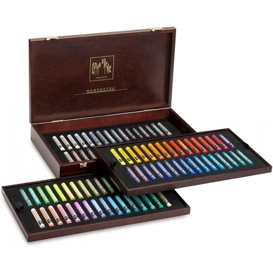 Caran d'Ache Oil Pastel Neo Pastel 96 Color Set 7400-996 Wooden Box Regular Imported Product