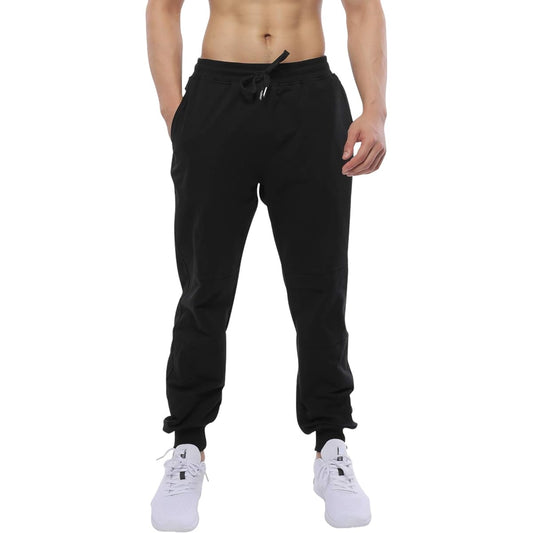 [Sillictor] Men's Jersey Sweatpants Sports Active Long Pants Slim Training