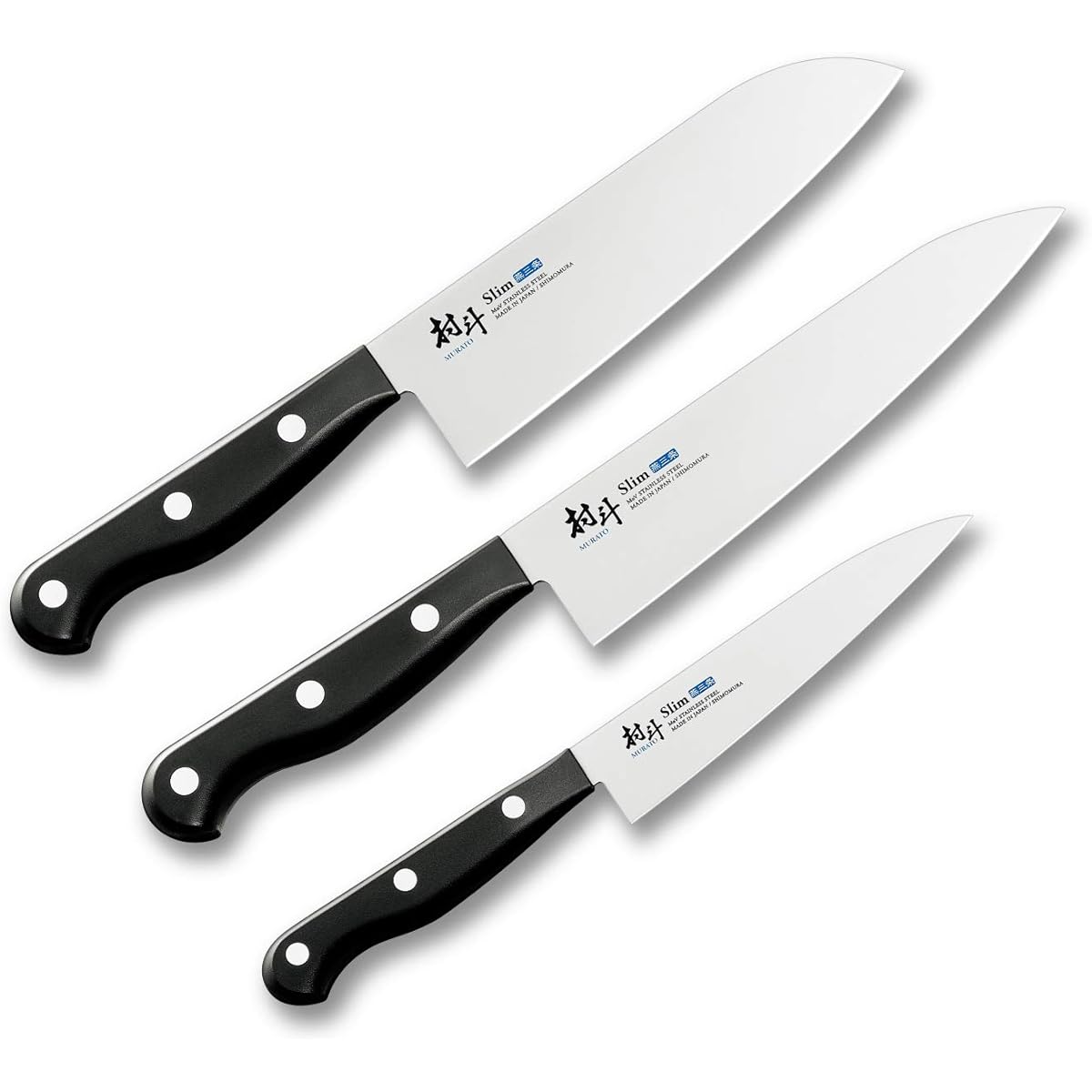 Shimomura Kogyo Made in Japan 3-piece Knife Set 16.5cm [Murato Slim] MSL-902