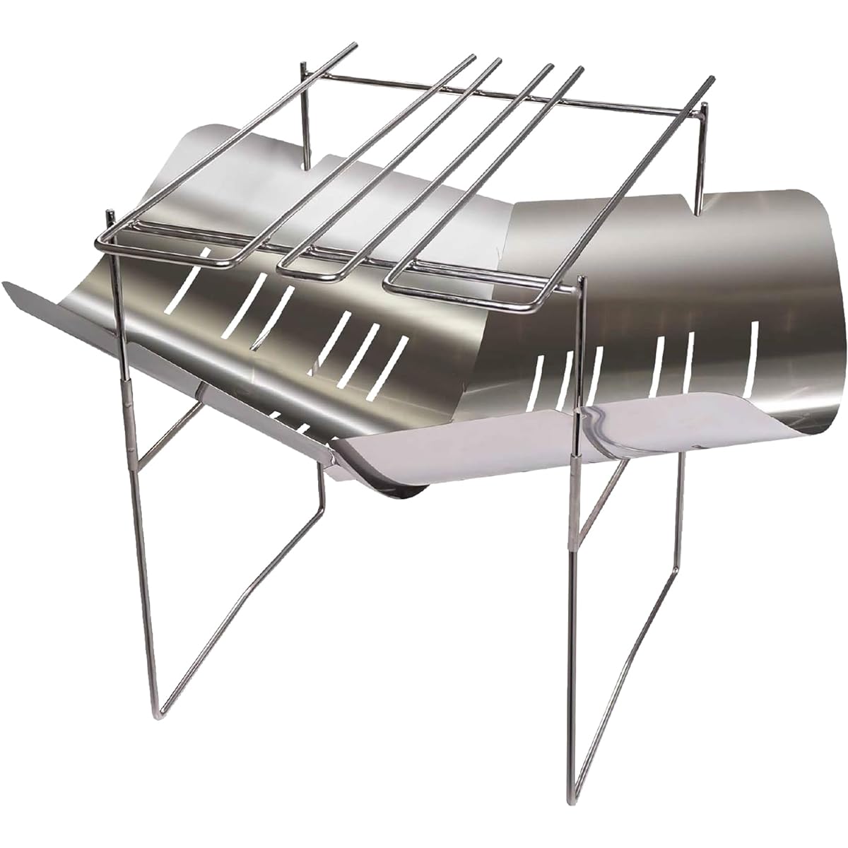 [Tokyo Deco] Bonfire Stand Foldable Lightweight & Compact A4 Size Portable Stainless Steel Bonfire Stand Camping Barbecue BBQ