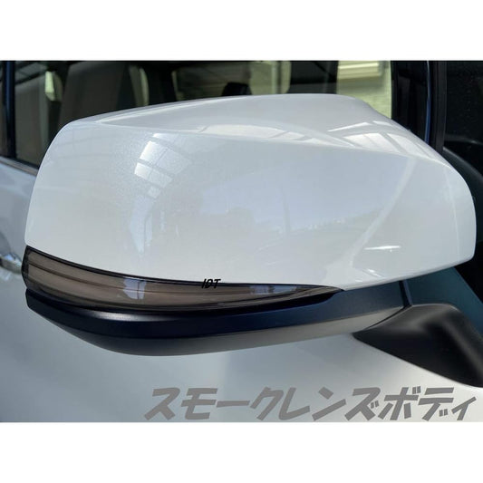 30 Alphard Vellfire 50 Series RAV4 LED Sequential Door Mirror Turn Signal Lens Flowing Turn Signal Meteor Turn Lamp (Smoke Lens) with Mini Waist