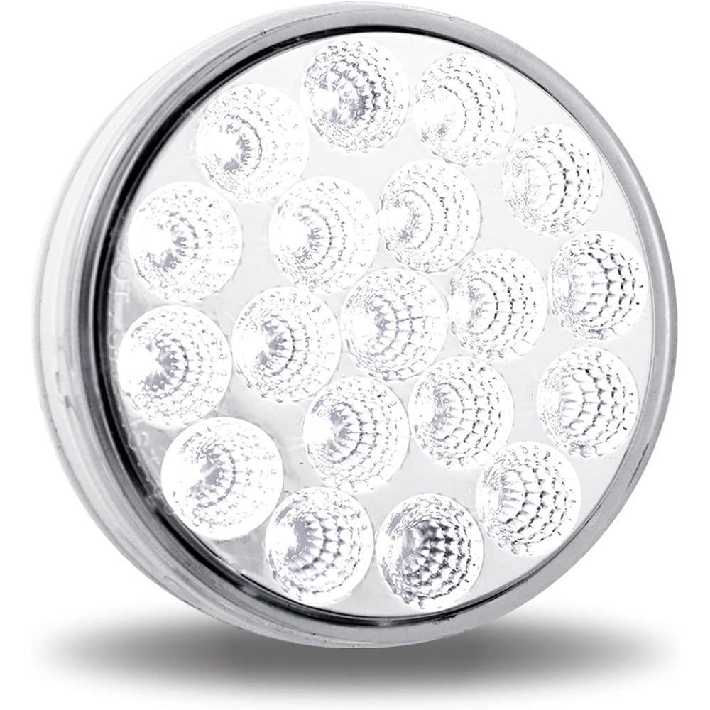 DUAL FUNTION 4 inch Round Red Stop Turn & Tail & White Backup LED Light