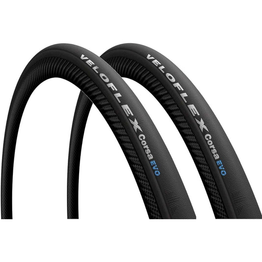 Veloflex Corsa Evo 700×23C Corsa Evo Clincher Black Set of 2
