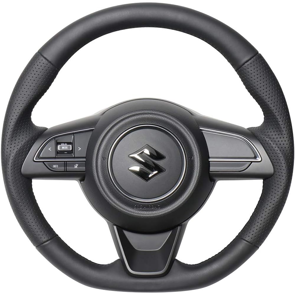 REAL Steering [Swift Sports (ZC33S)/Swift (ZC83S and others)] All leather SZA-LPB-BK