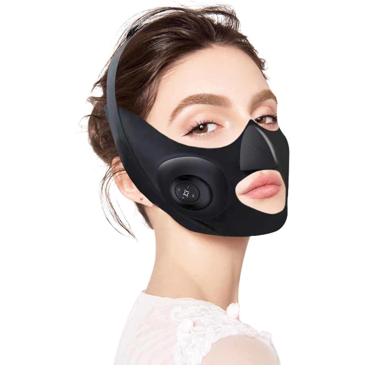 Spre kayou EMS Facial Beauty Device, Face Belt, Sauna Mask, V Face, Home Beauty Salon, V Face Belt, USB Rechargeable, Unisex, High Elasticity, Remote Control Included