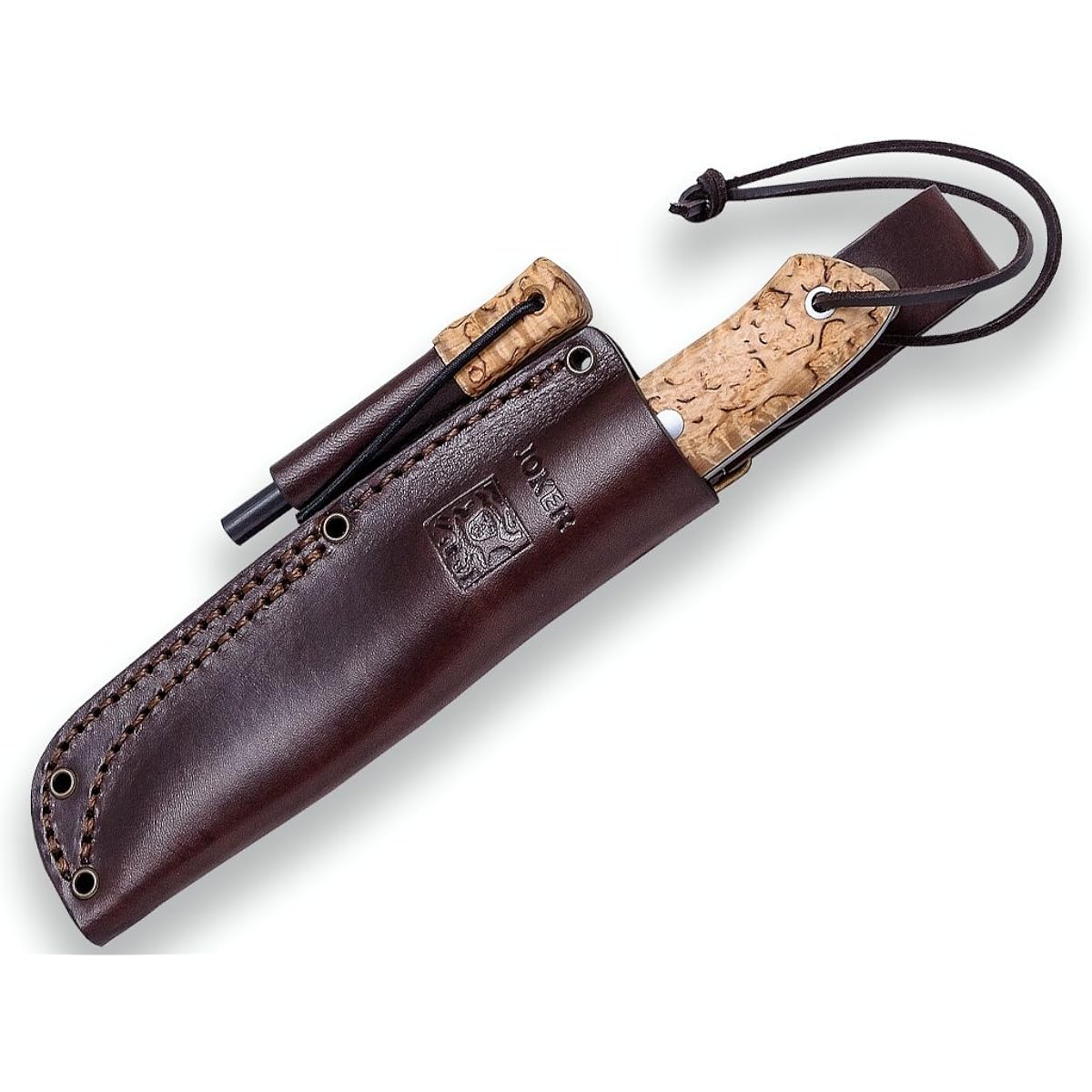 Joker CL115-P BS9 Nordico Curly Birch with Fire Starter Joker Nordico Hunting Bushcraft Full Tang
