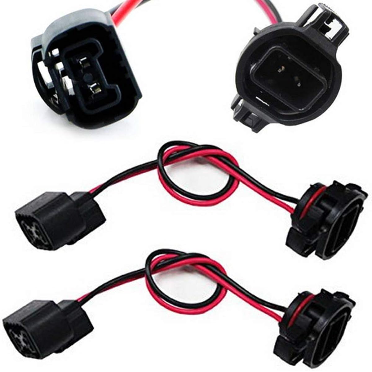 IJDMTOY 5202 H16 extension wire harness socket headlight compatible fog light retro fit work for work