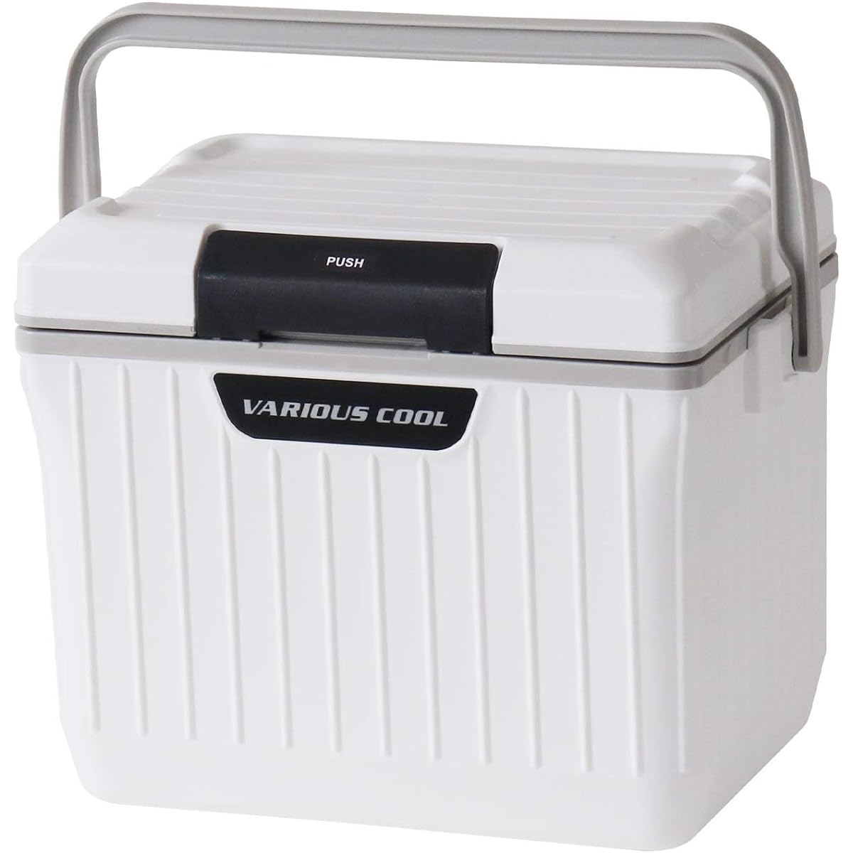 Sanka GVAC-9WHWH Various Cooler Box, Excellent Insulation, One Push Open, Small, Thin, Lightweight, Chair, Static Load 220.5 lbs (100 kg), Large Handle, Shoulder Strap, 2.4 gal (9L), White