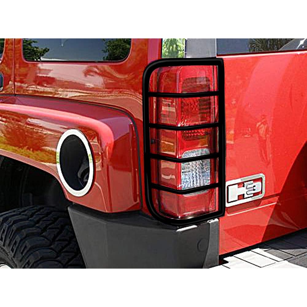 MaxMate Premium Custom Fit 06 – 10 Chevrolet Hummer H3 Black Taillight Cover, 2 Pack (Charged For Hardware and Instructions Included)
