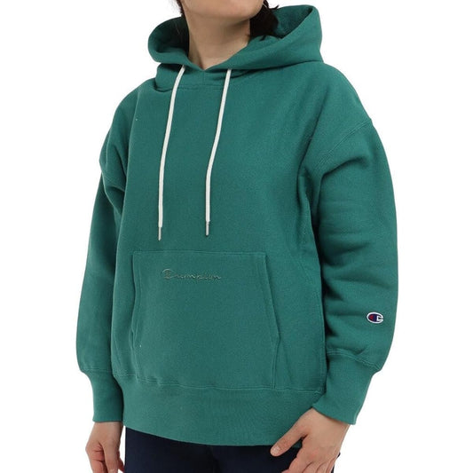 [Champion] Parka Long Sleeve 11.5oz Ribbed Script Logo Reverse Weave Hooded Sweatshirt CW-W105 Women's