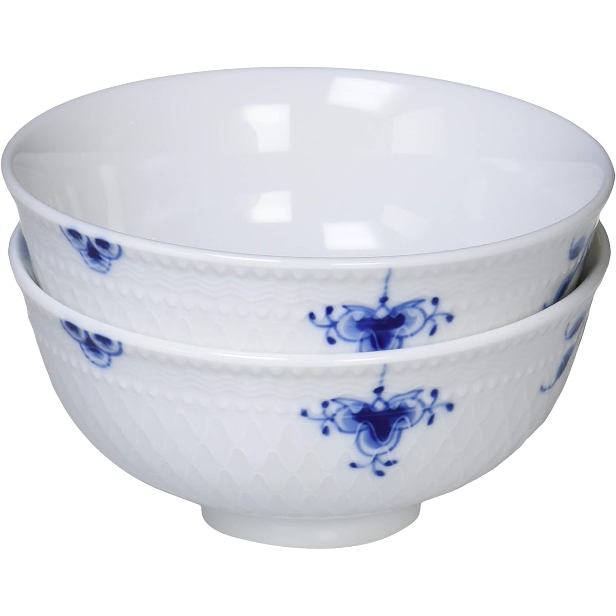 [Regular Imported Product] Royal Copenhagen Blue Palmette Blossom Rice Bowl Pair 11cm Wedding Gift Present 1016969
