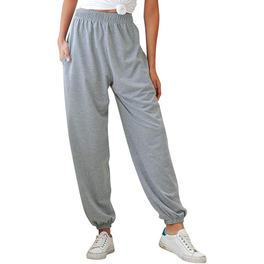 [Wasacci] Jersey Sweat Pants, Trousers, Women's Sportswear, Dance Pants, Yoga Wear, Running, Long Pants, Loose, Large Size, Plain, Breathable, Korean Clothes