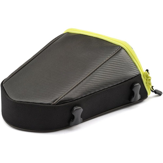 Henry Begins DH-708 Seat Bag Carbon Synthetic Leather & Fluorescent Yellow Zipper 95738
