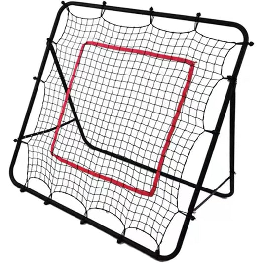 Practice Net Rebounder Wall Hitting 1.2m*1.2m Rebound Net Return Net Fielding Trainer Soccer Baseball Tennis Hockey Softball Lacrosse Independent Practice (Black)