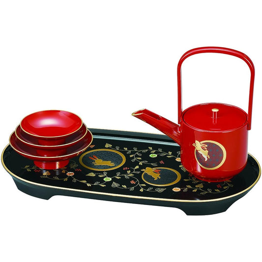 Maeju Lacquerware Rabbit Arabesque Tosoki 7L-014