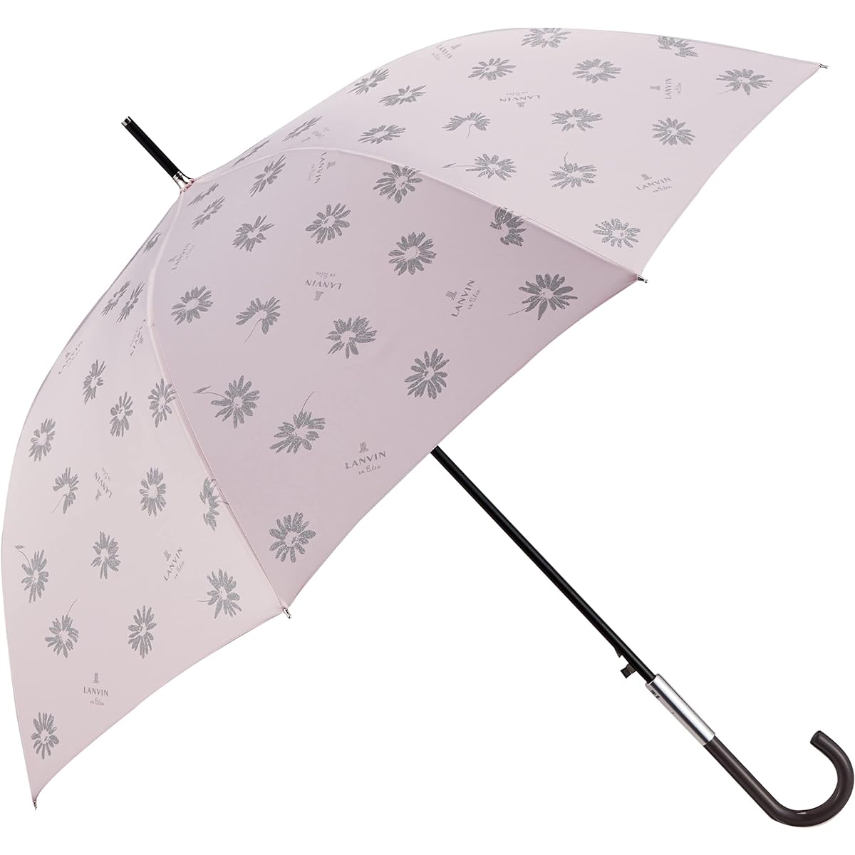 [Lanvin on Bleu] MOONBAT LANVIN en Bleu Glitter Print Floral Pattern Long Umbrella Umbrella Jump Umbrella Windproof Women's Gift Present 21-084-10747-00-31-60 Pink Length of rib: Approx. 60 cm