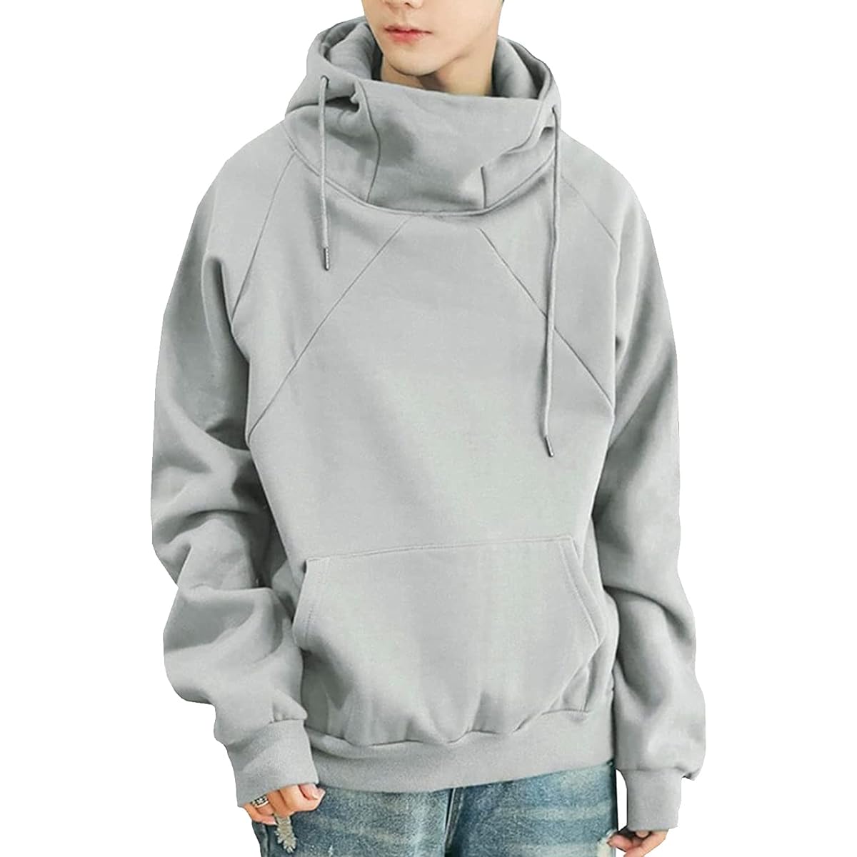 [foveitaa] Men's Hoodie, Large Size, Popular, Spring Clothes, Autumn Clothes, Sweatshirt, Loose, Pullover, Sweatshirt, Long Sleeve, Plain, Stylish, Jersey, Casual, Fashionable, Hooded, Cool, Unisex