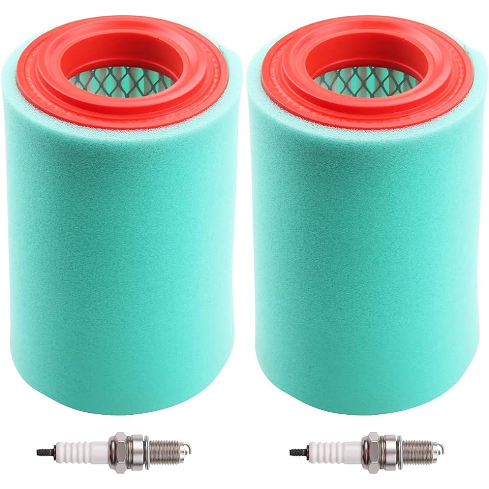 Physeed Big Bear 250 YFM250B Air Filter Replacement for Yamaha Big Bear 400 4x4 YFM400 YFM400F YFM400FB Bear Tracker Bruin 250 YFM250X YFM250B 1P0-E4450-00-00 4XE-E4 450-0 0-0 with Spark Plug