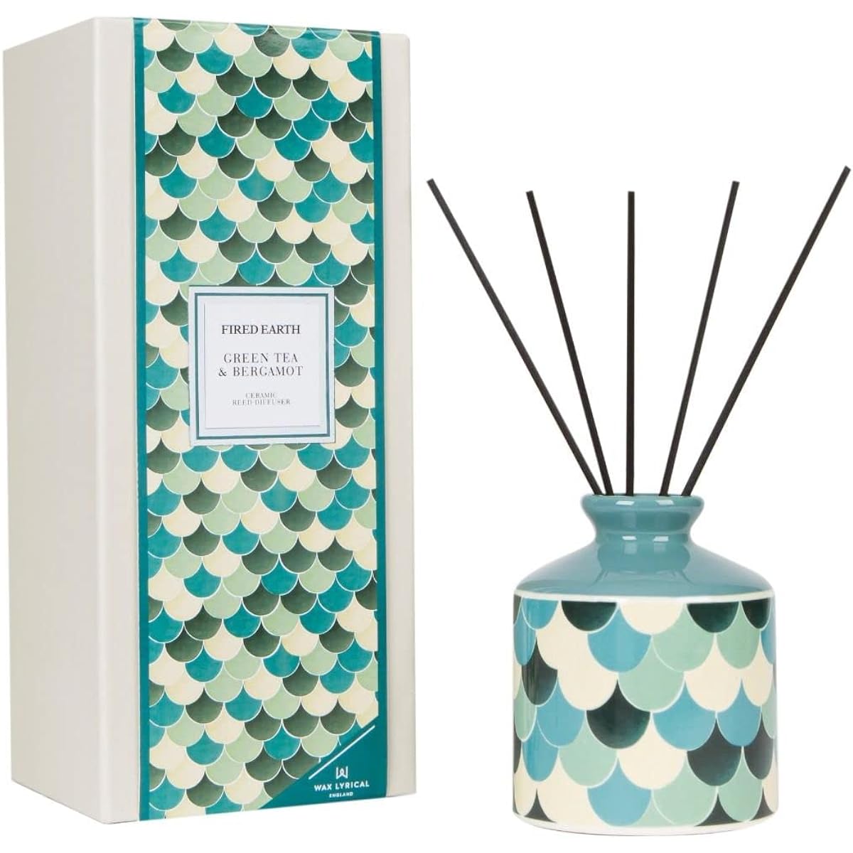 WAX LYRICAL FIRED EARTH Ceramic Diffuser 200ml Green Tea & Bergamot