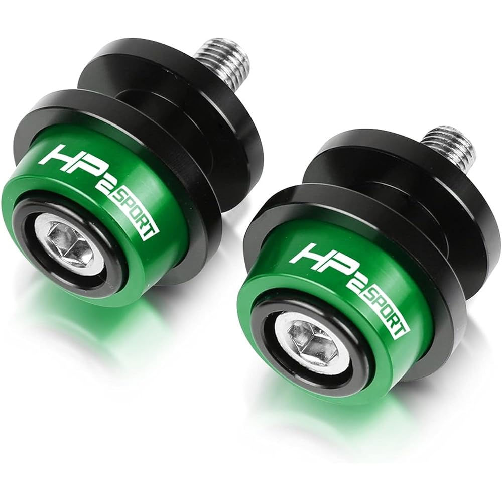 Stand Screw Slider Motorcycle Accessories 8MMCNC Bracket Screw Swing Arm Slider Bobbin is very suitable for BMW HP2SPORT HP2 SPORT 2008-2011 2010 2009 (Color: Green)